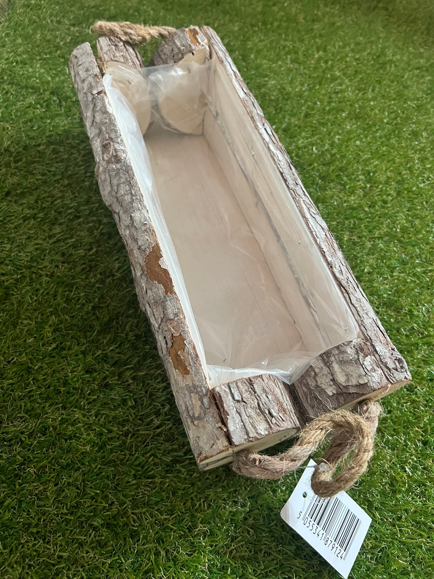 31cm BARK RECTANGULAR PLANTER