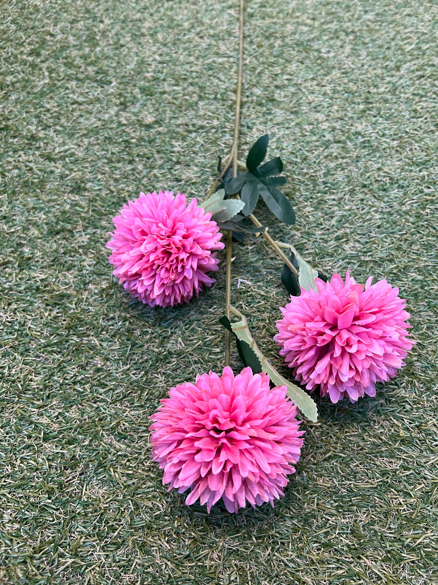 TRIPLE POM POM STEM VINTAGE PINK