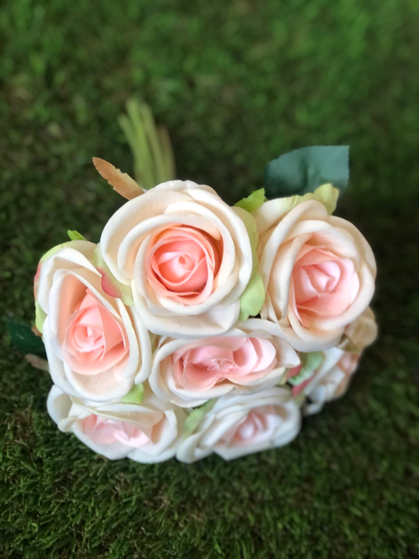 26cm VELVET TOUCH ROSE PEACH (7 heads)