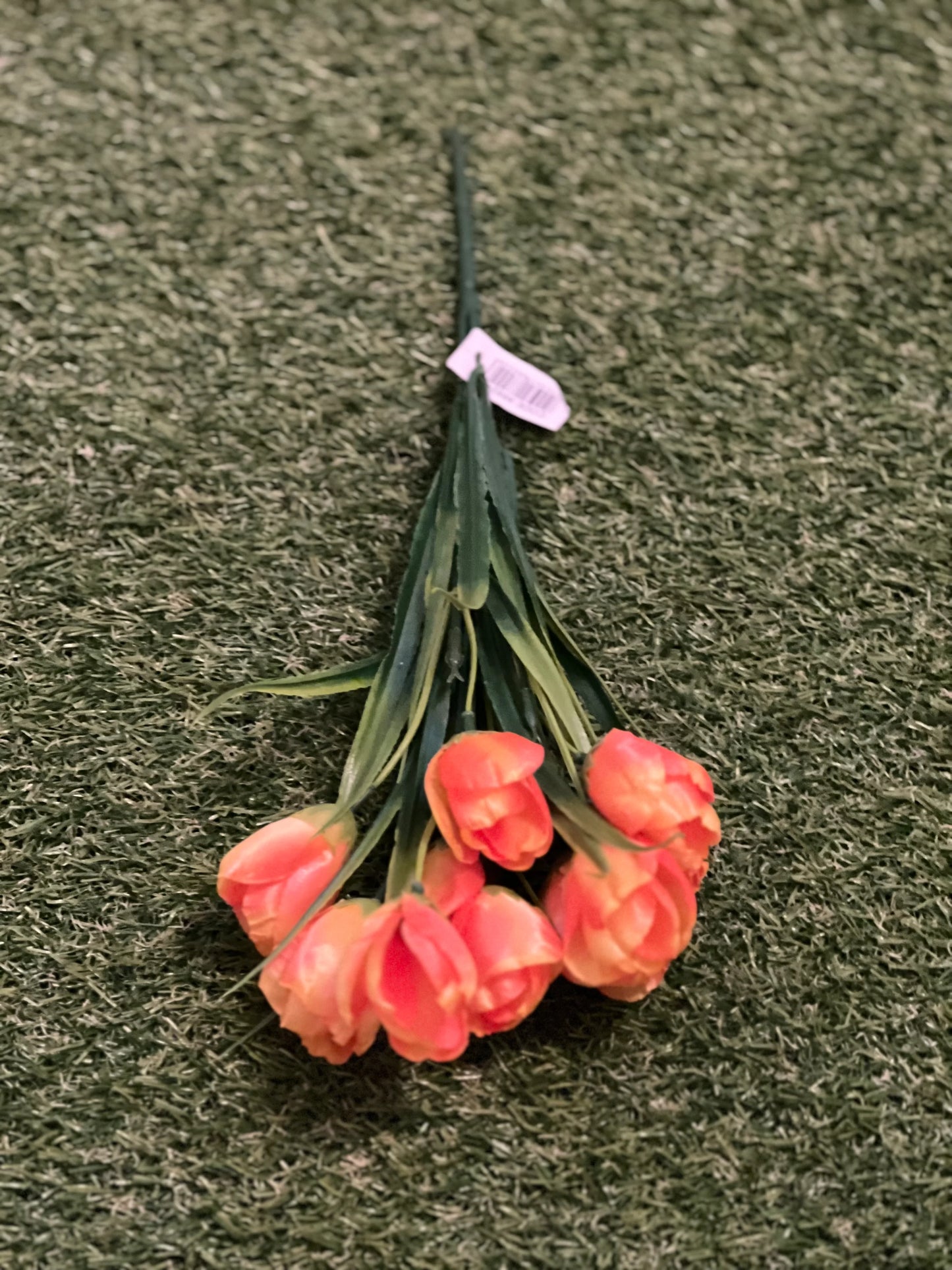 35cm MINI TULIP BUNCH ORANGE