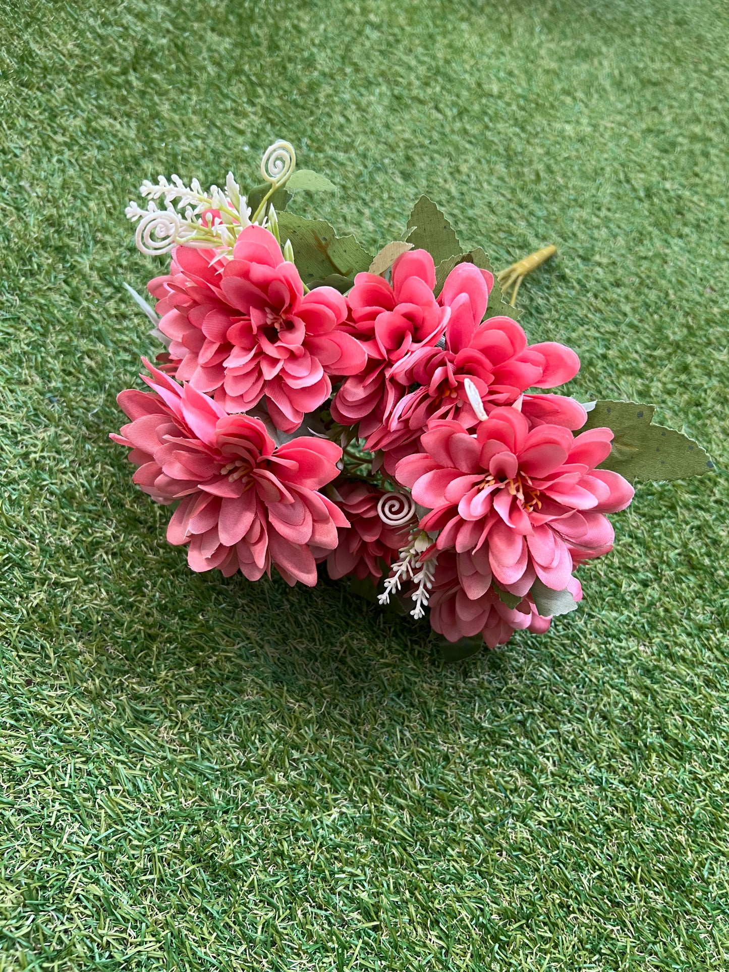 40cm DAHLIA BUSH VINTAGE PINK