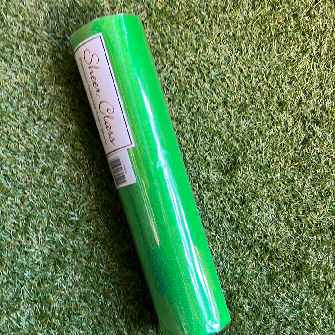 PREMIUM ORGANZA SNOW SHEER ROLL 29cmx25m GREEN