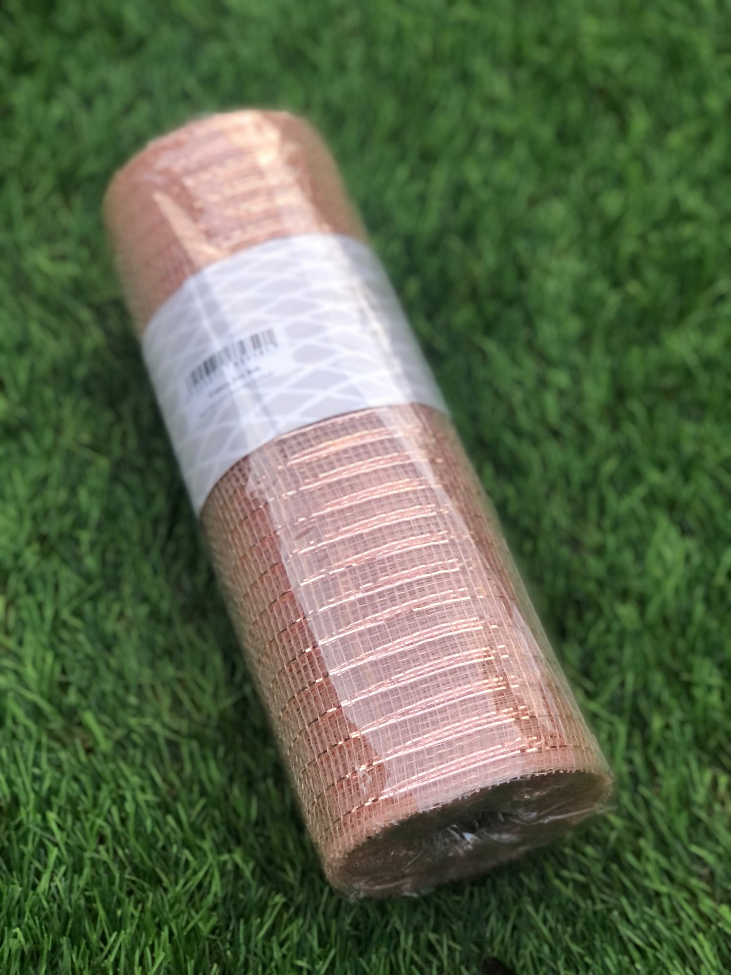 25cm METALLIC DECOMESH ROLL 9.1 yards ROSE GOLD