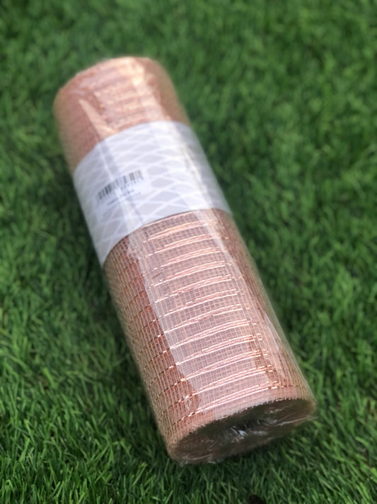 25cm METALLIC DECOMESH ROLL 9.1 yards ROSE GOLD