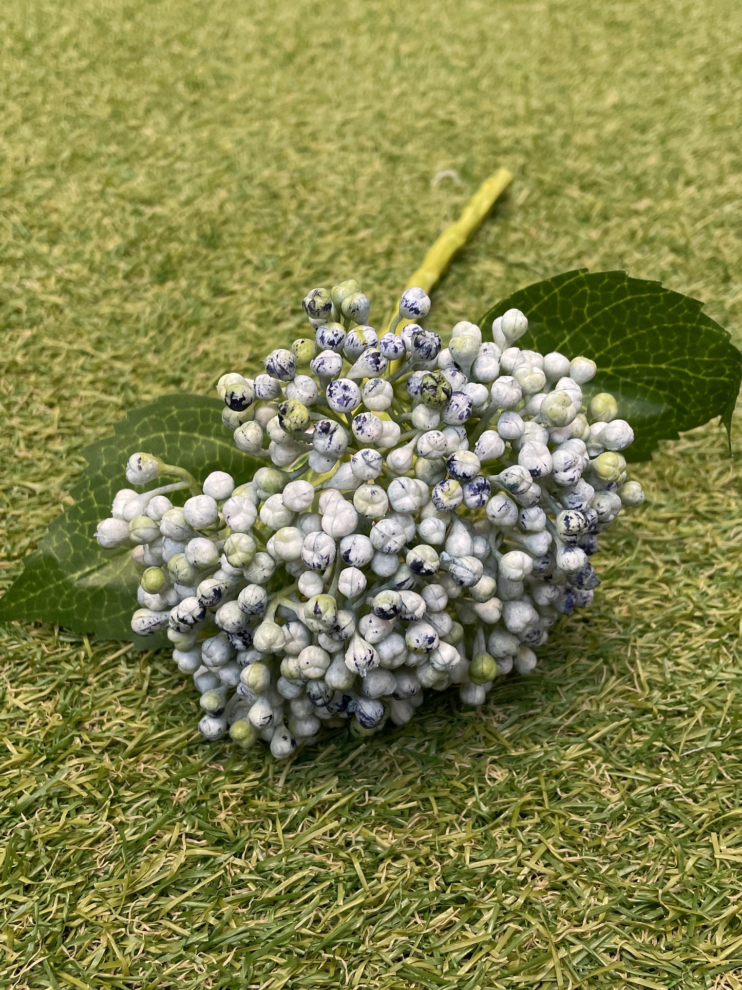 HYDRANGEA BERRY BUD SPRAY BLUSH BLUE 34cm