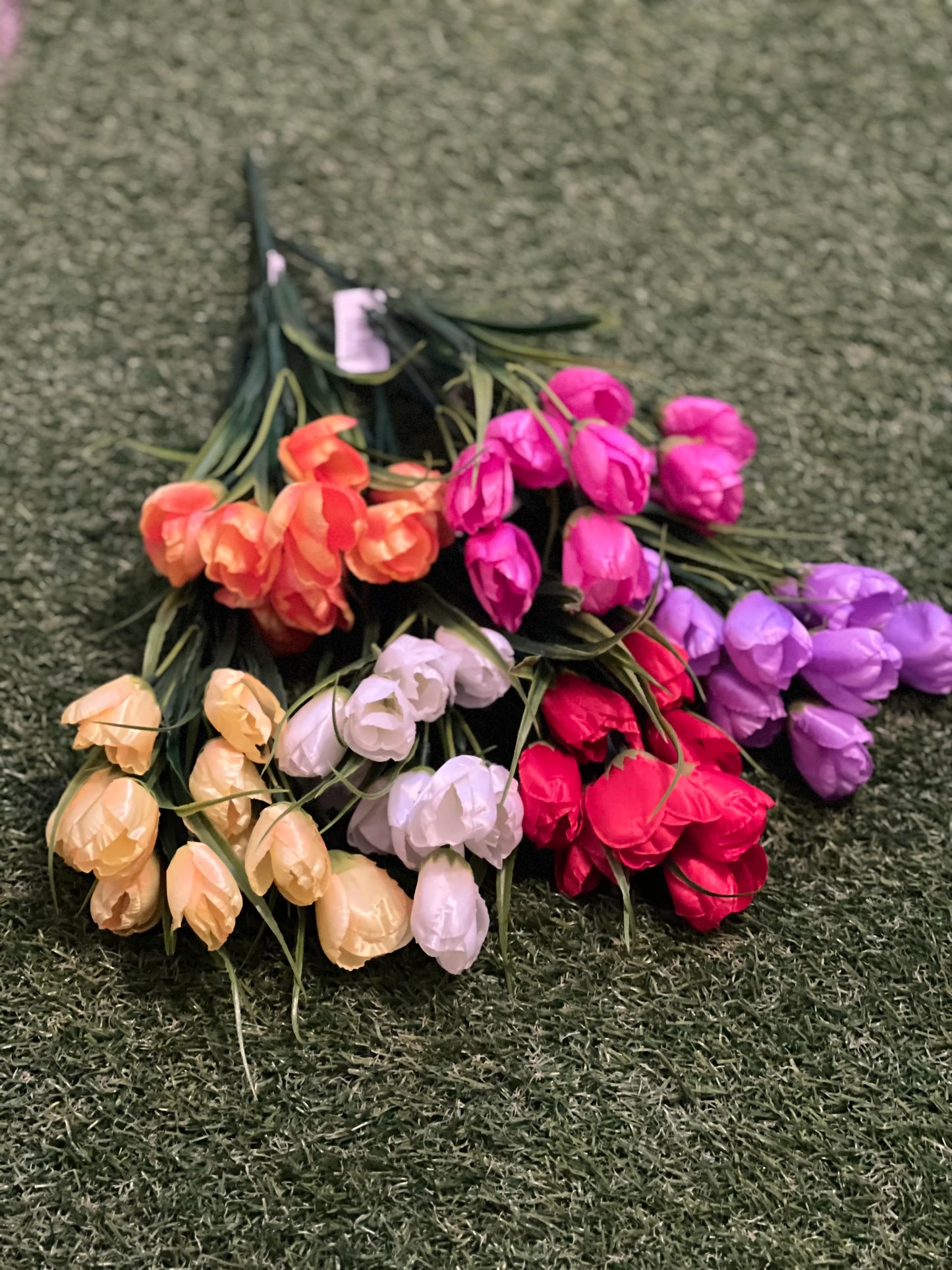 35cm MINI TULIP BUNCH ORANGE