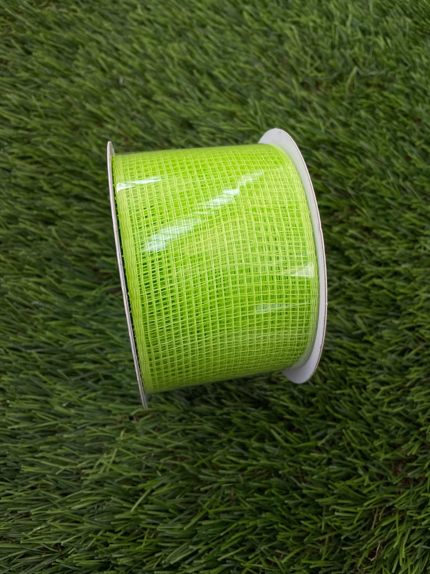 NARROW DECOMESH PLAIN LIME GREEN 63mm x 10m