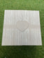 GREY MAGNET DOOR SQUARE HAT BOX WITH HEART