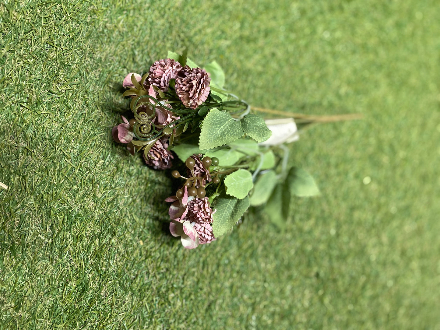 32CM MINI CHRYSANTHEMUM BUSH MAUVE