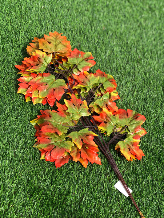 60cm MAPLE LEAF ORANGE/GREEN 6pcs