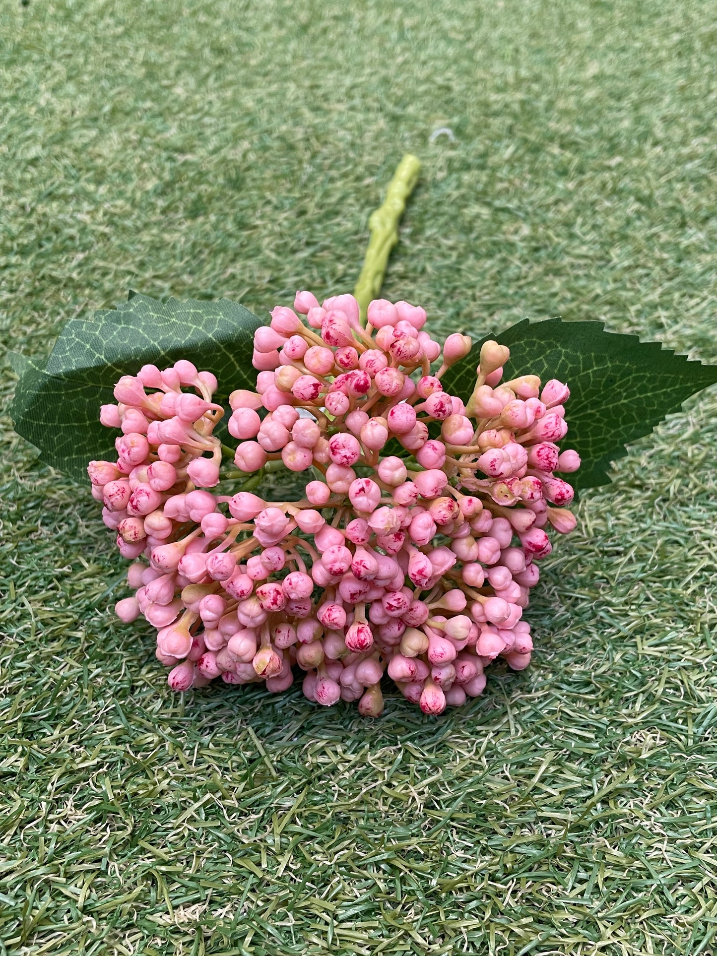 HYDRANGEA BERRY BUD SPRAY PINK 34cm