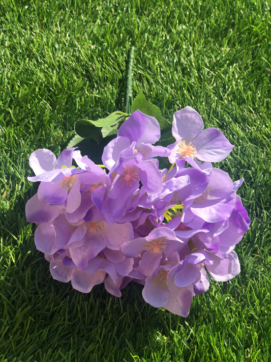 30cm MINI HYDRANGEA BUNCH LILAC