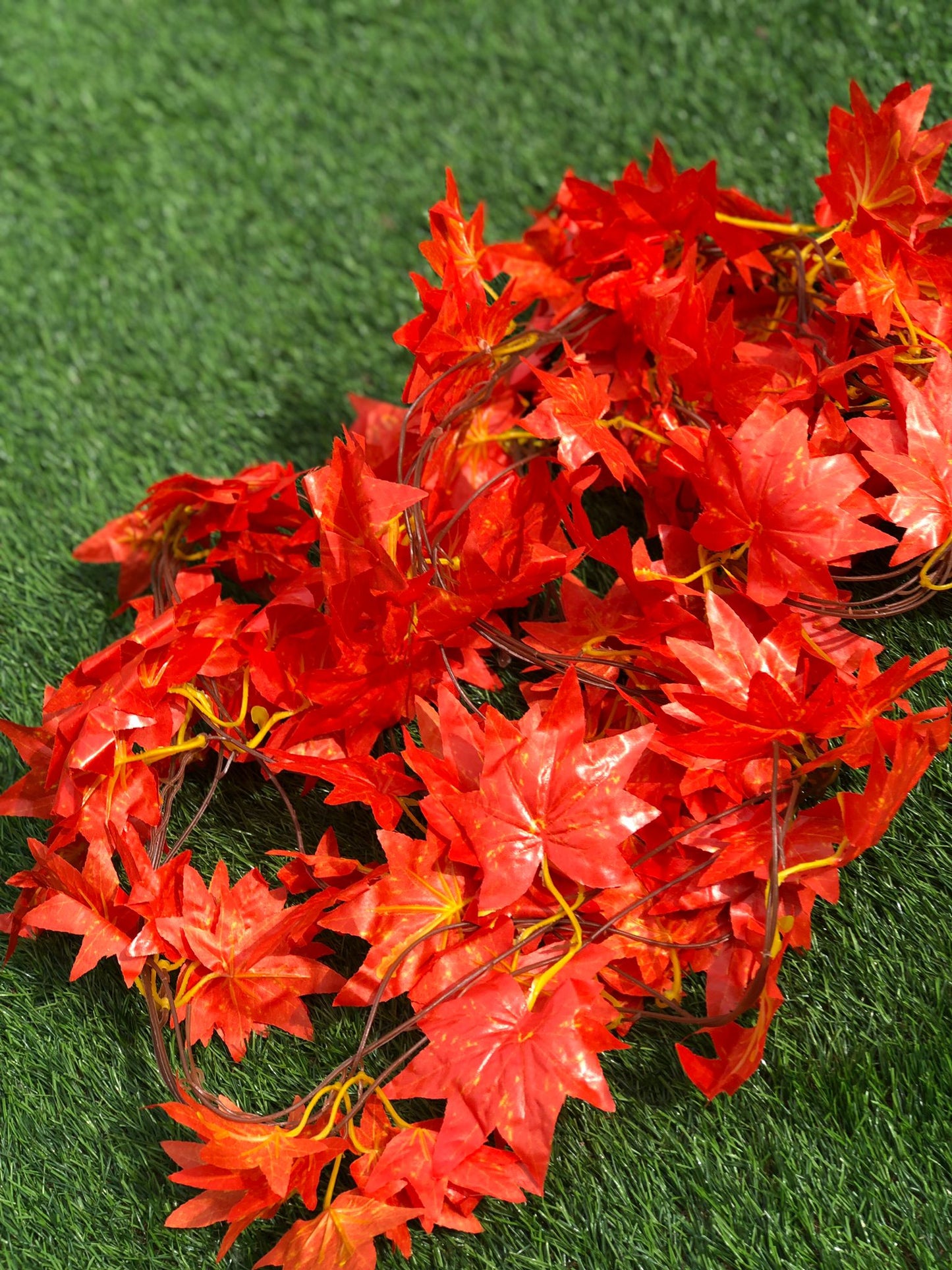 8ft AUTUMN LARGE MAPLE LEAF GARLAND