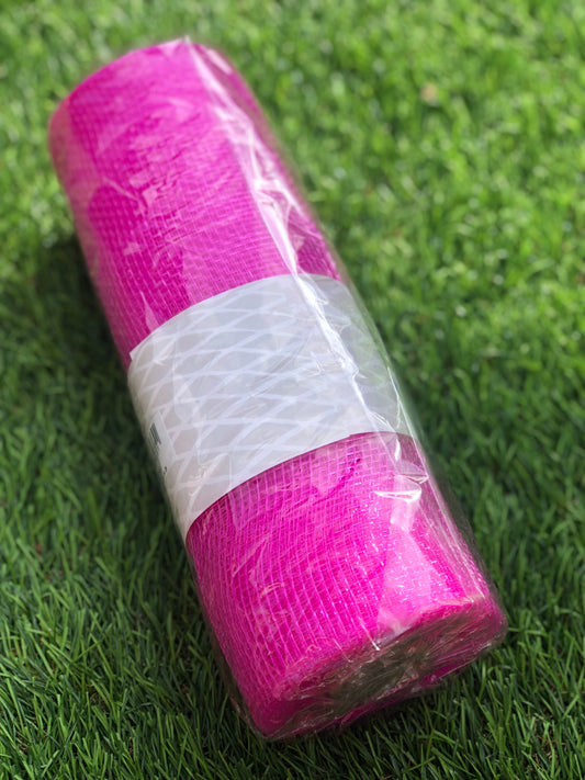 25cm DECOMESH ROLL 9.1 yards PLAIN HOT PINK