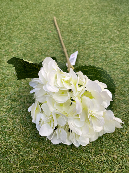 46cm SINGLE HYDRANGEA STEM IVORY