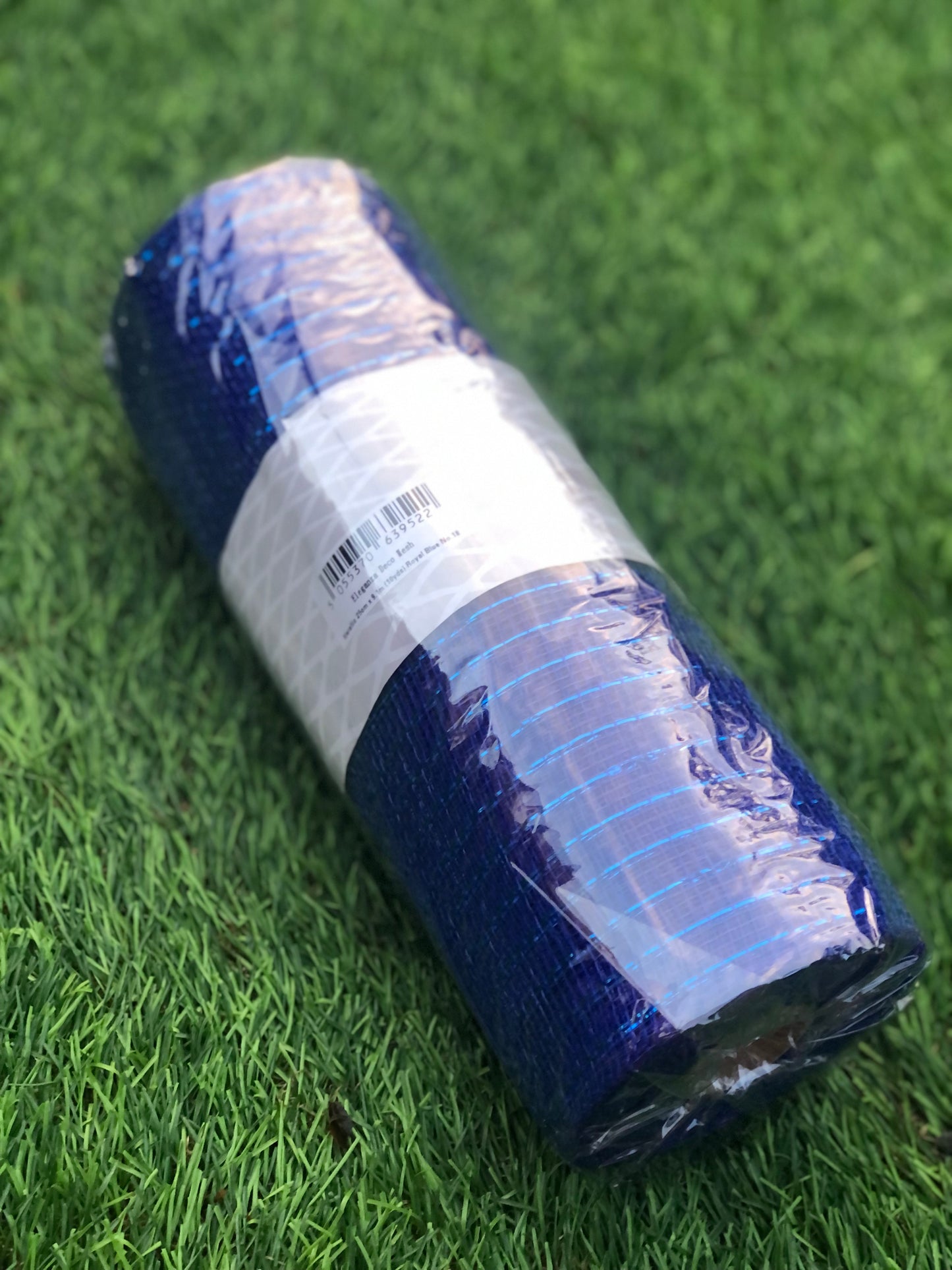 25cm METALLIC DECOMESH ROLL 9.1 yards ROYAL BLUE