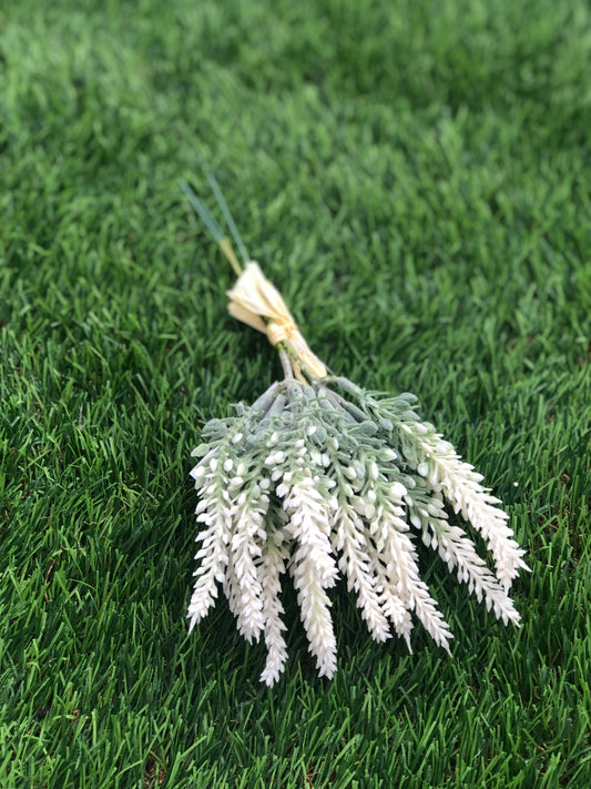 25cm IVORY WAXED LAVENDER