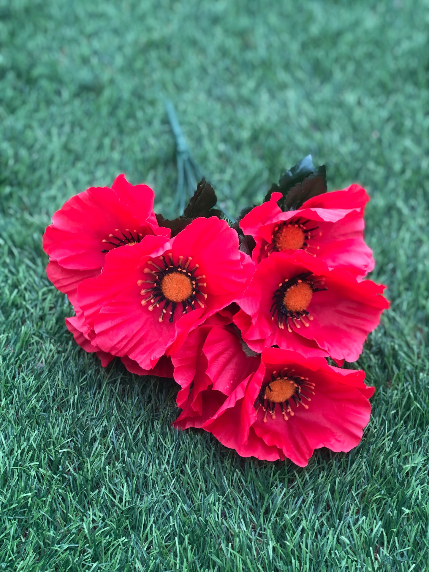 28cm MEDIUM POPPY BUNCH