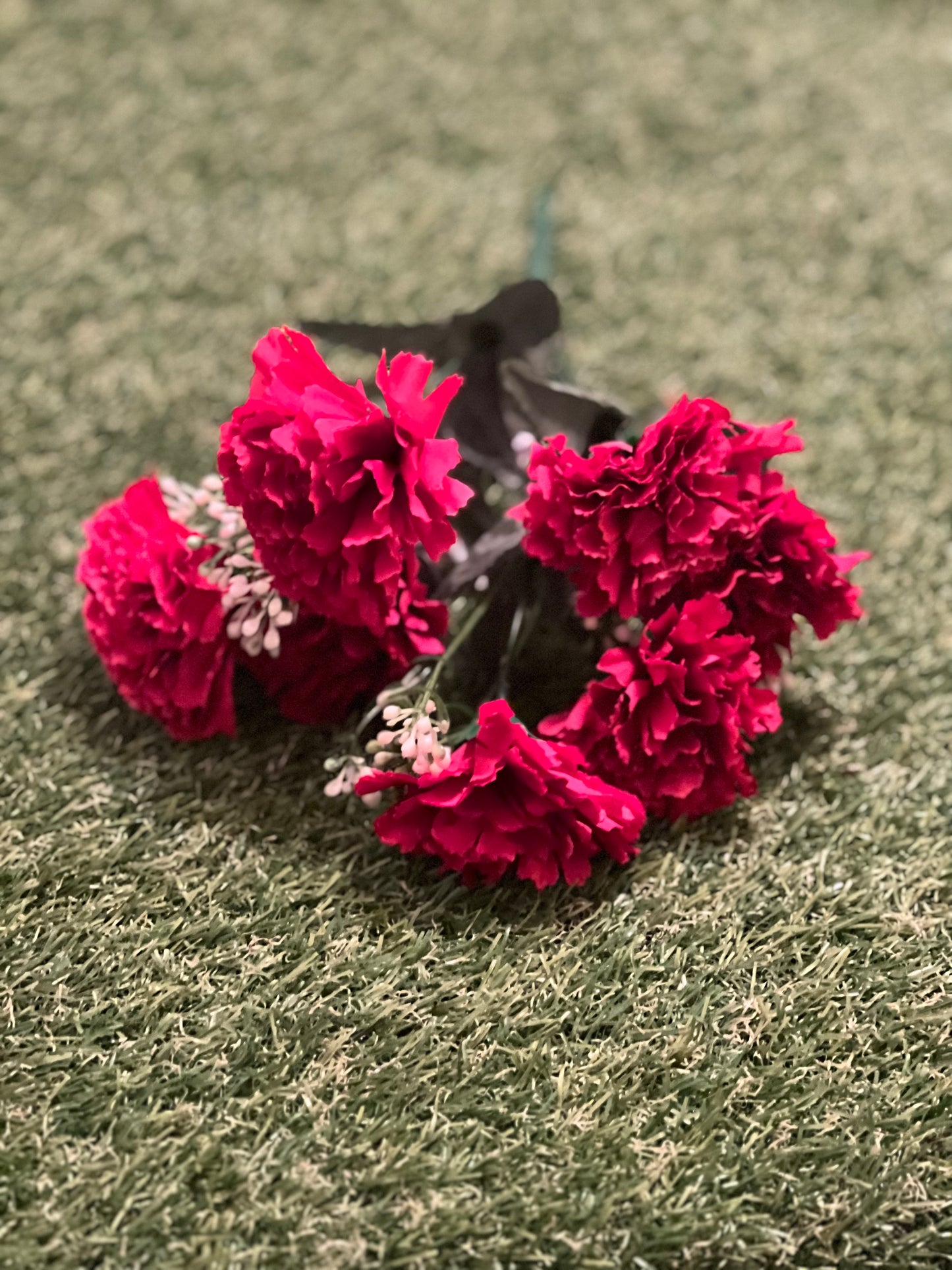 RED 7 HEAD CARNATION BUNCH