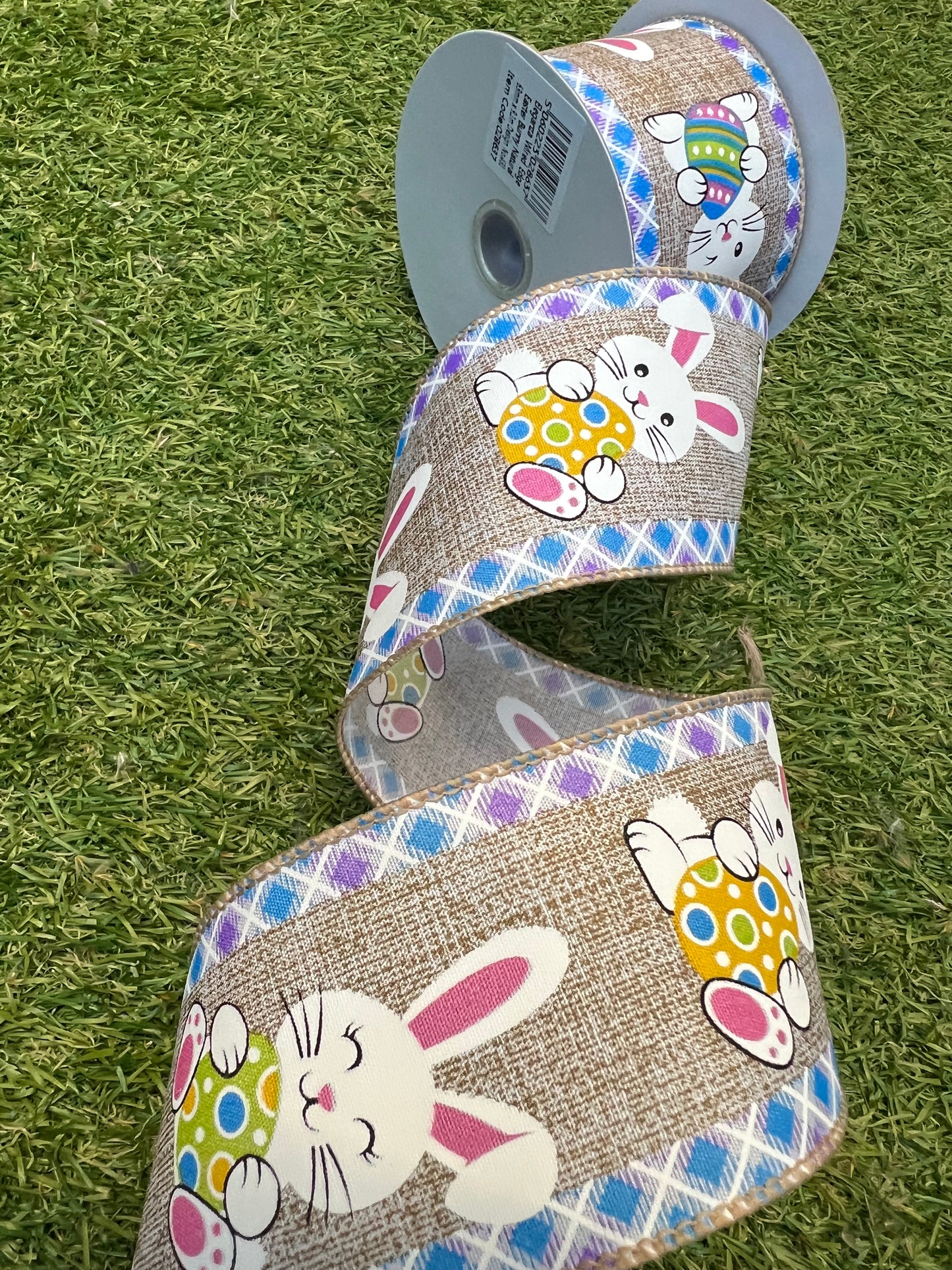 WIRED LUXURY RIBBON 63mmx9.1m BUNNY DESIGN