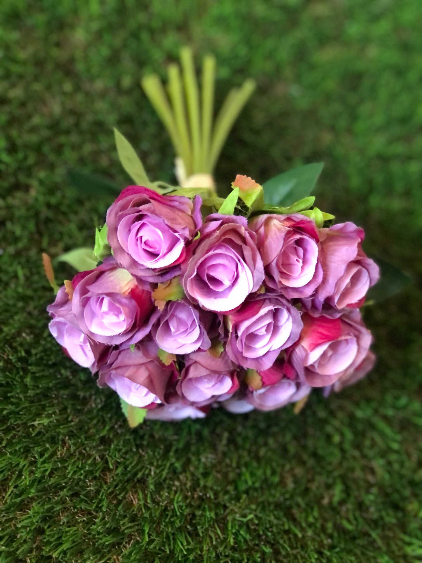 24cm ROSEBUD BUNCH (15 head) PINK/MAUVE