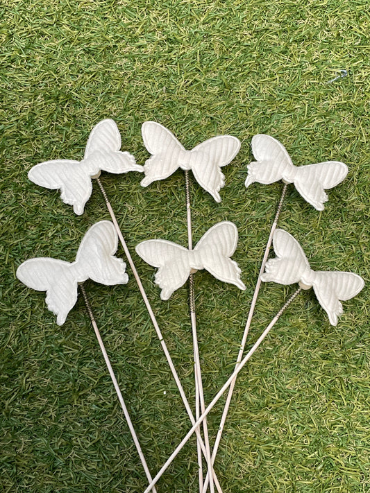 IVORY PATTERN MATERIAL BUTTERFLY PICKS PK6