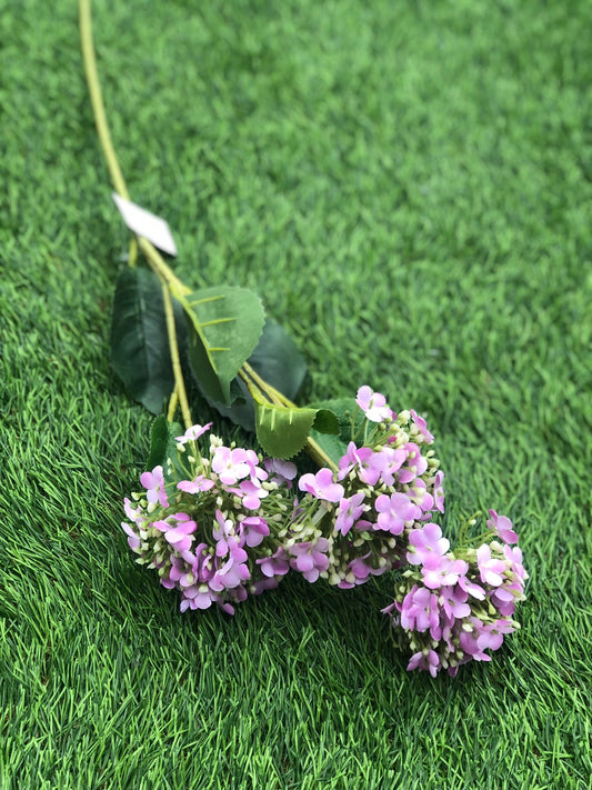 TRIPLE BUDDING HYDRANGEA SPRAY LILAC 63cm