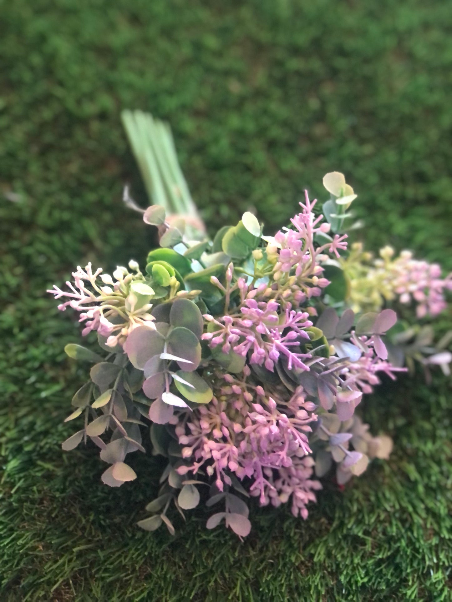 28cm MIXED BERRY & EUCALYPTUS BUNCH PURPLE