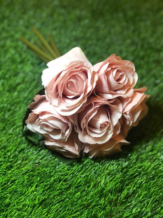 31cm VINTAGE PINK ROSE BUNCH36