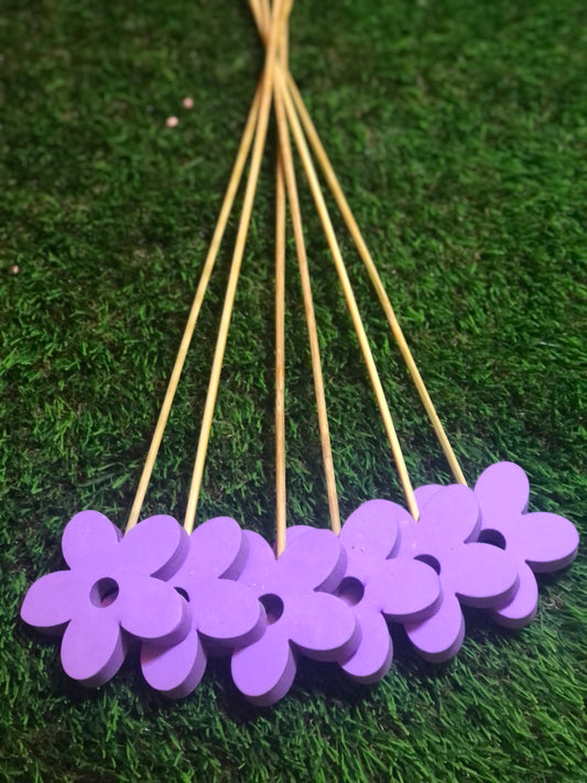 50cm FLOWER PICKS PK6 LILAC