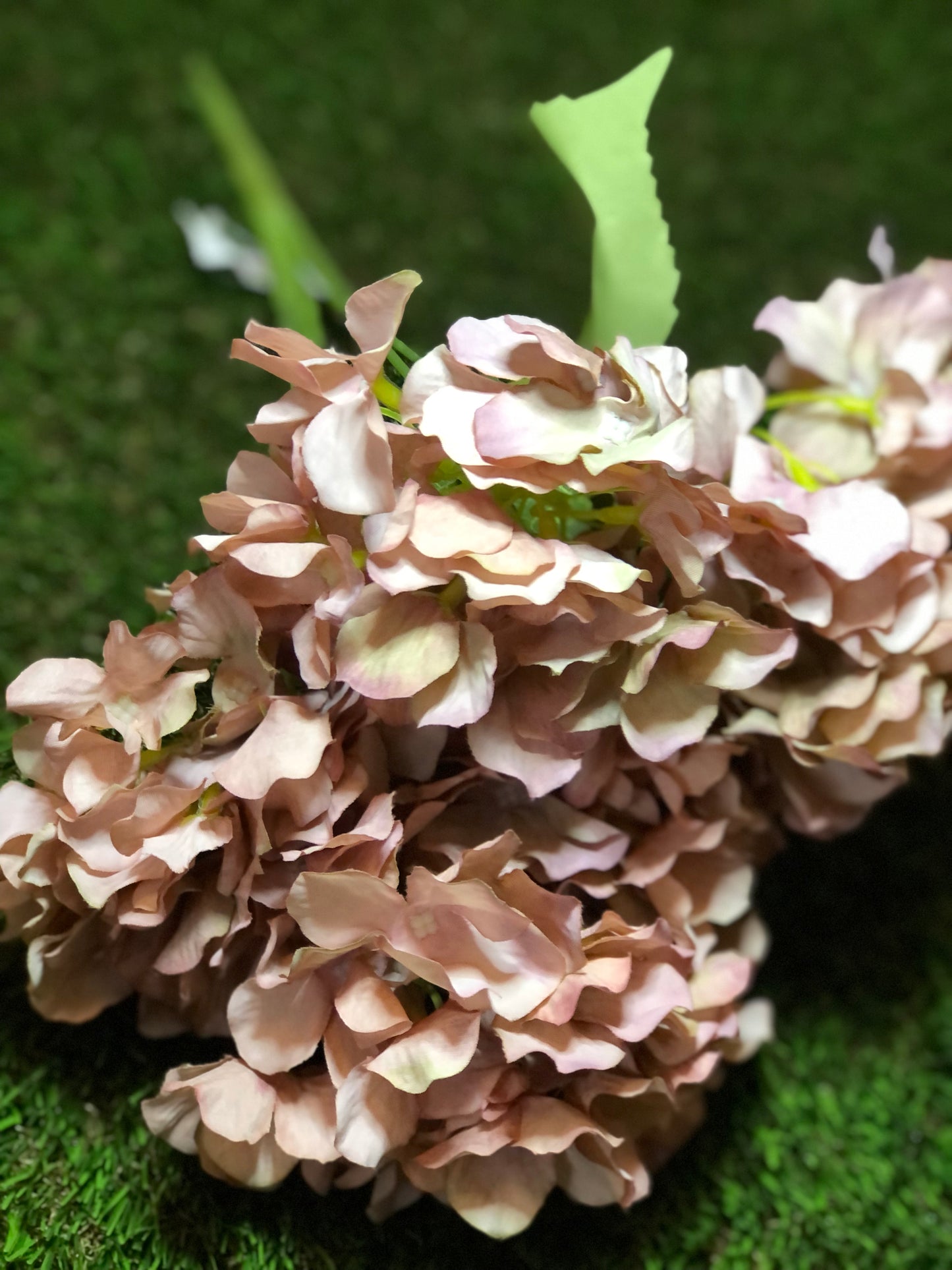 45cm HYDRANGEA BUNCH VINTAGE PINK (5 heads)