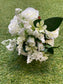 5 HEAD IVORY ROSE ASTILBE GYP FOLIAGE