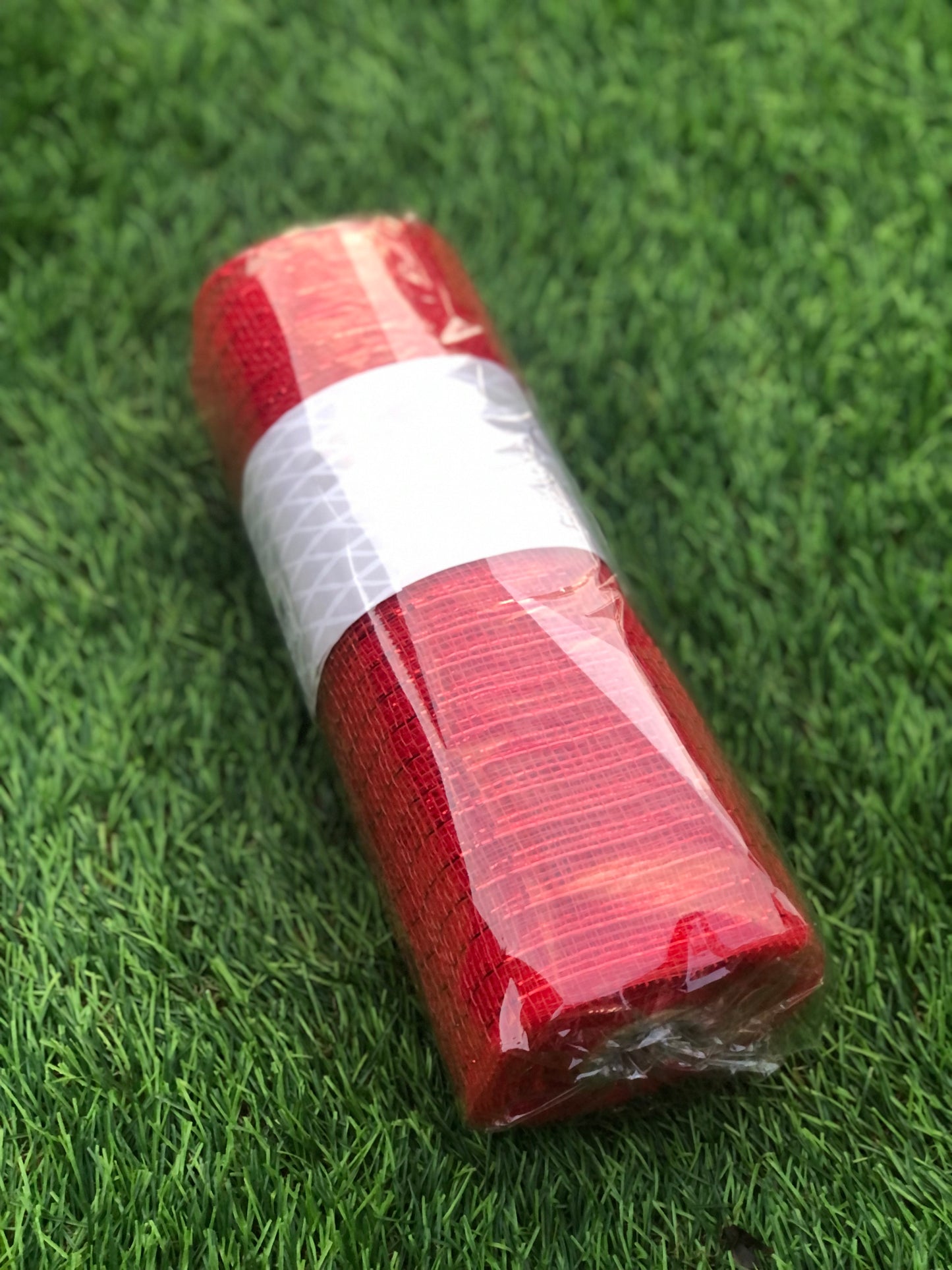 25cm METALLIC DECOMESH ROLL 9.1 yards RED