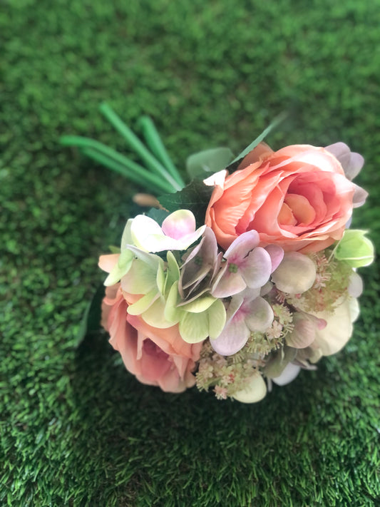 28cm PEACH MIX BOUQUET