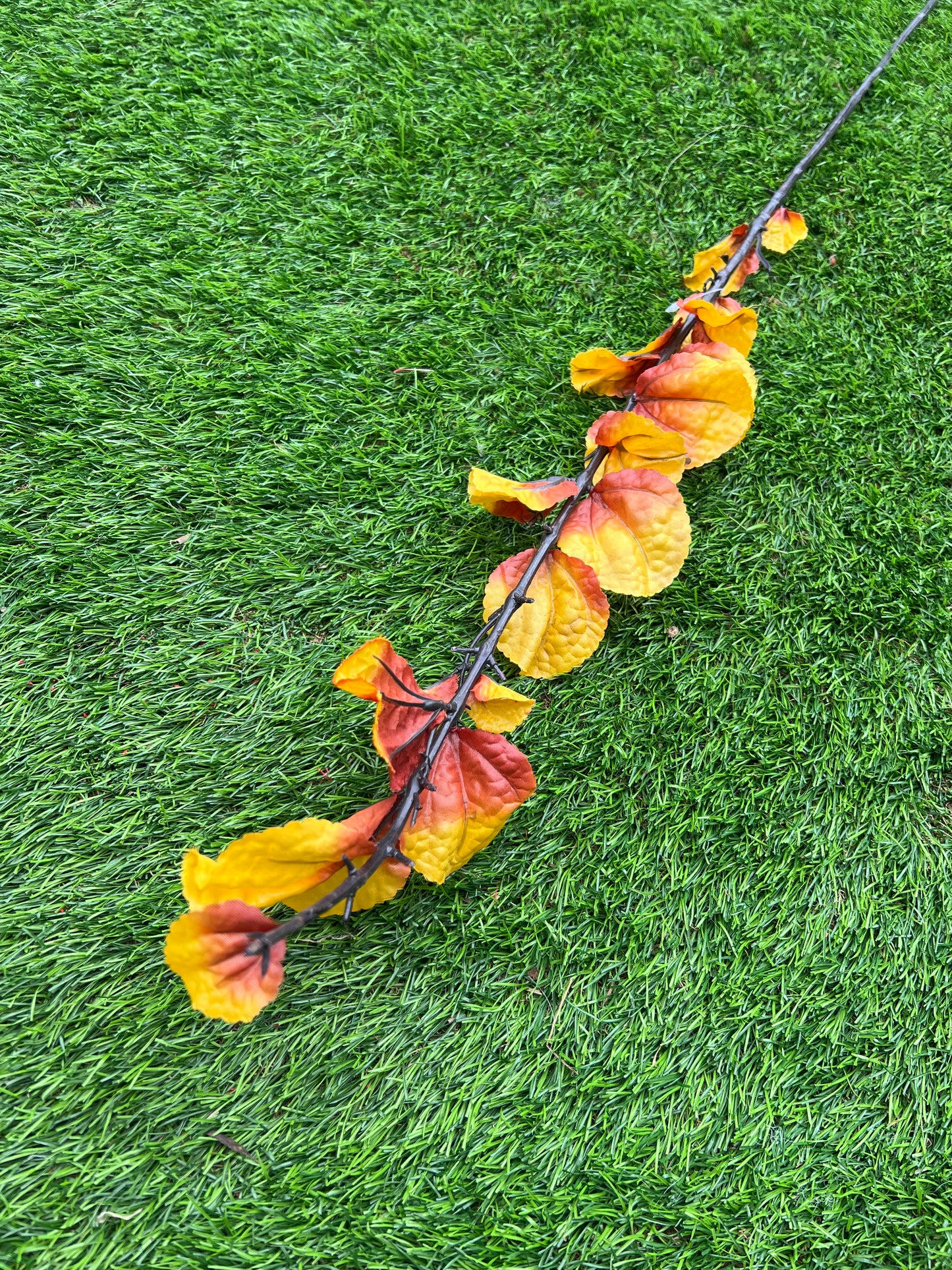 ORANGE LONG STEM FALL LEAF