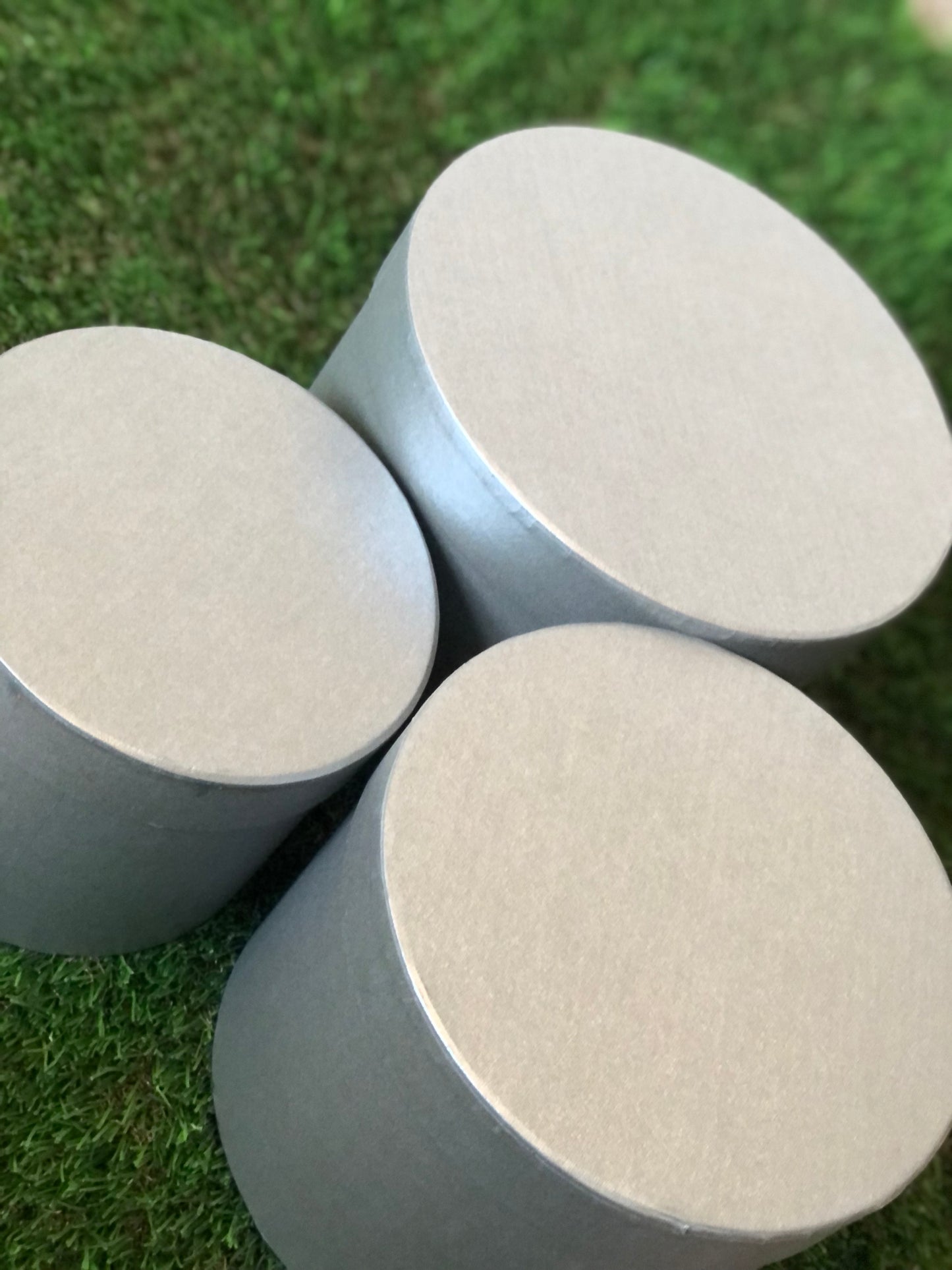 SILVER/GREY HAT BOX SET OF 3