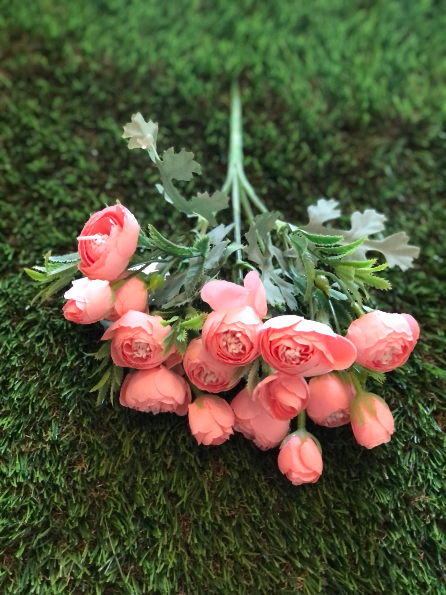 28cm MINI RANUNCULUS BUNCH PINK