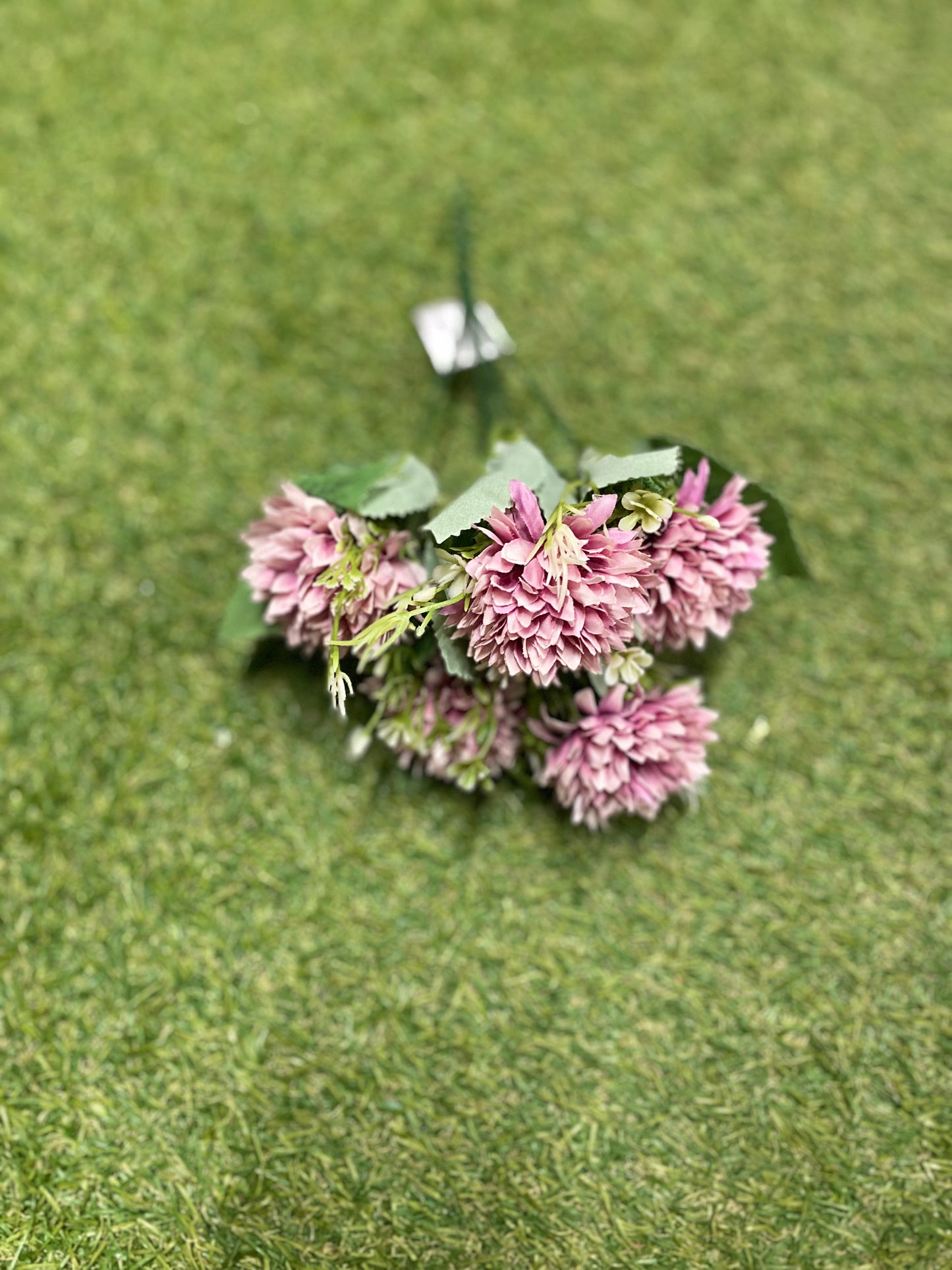 30CM MINI SPIKY MUM BUSH PINK