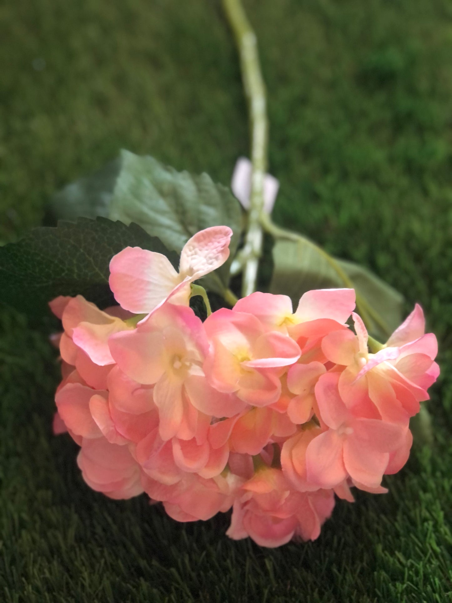 51cm SINGLE DELUXE HYDRANGEA PALE PINK