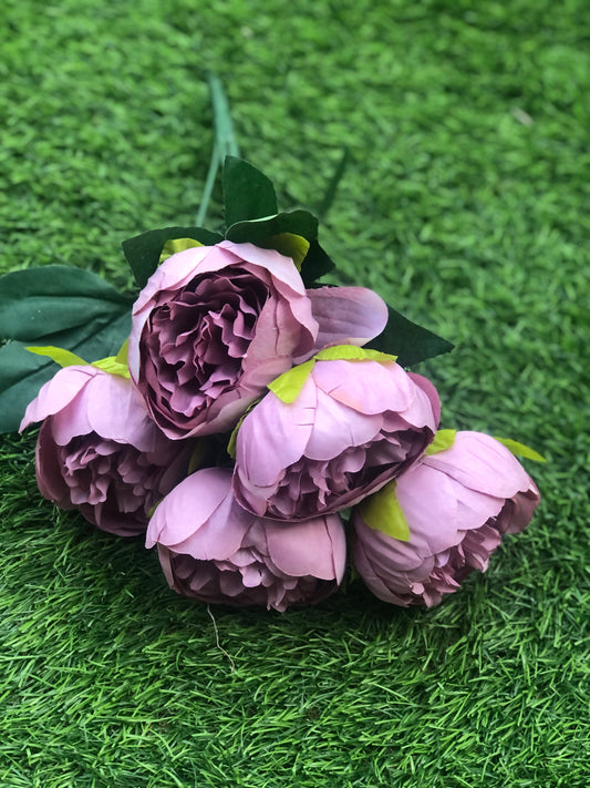 37cm ARUNDEL PEONY BUNCH MAUVE