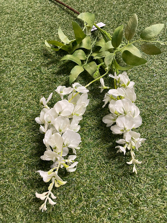 DELUXE IVORY DOUBLE HEAD TRAILING WISTERIA