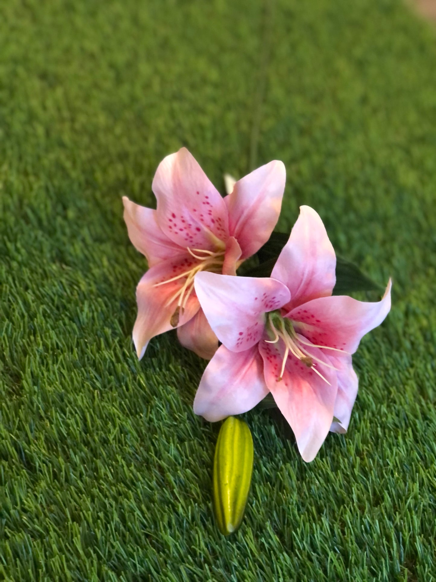 66cm DOUBLE HEAD TIGER LILY ATEM PINK