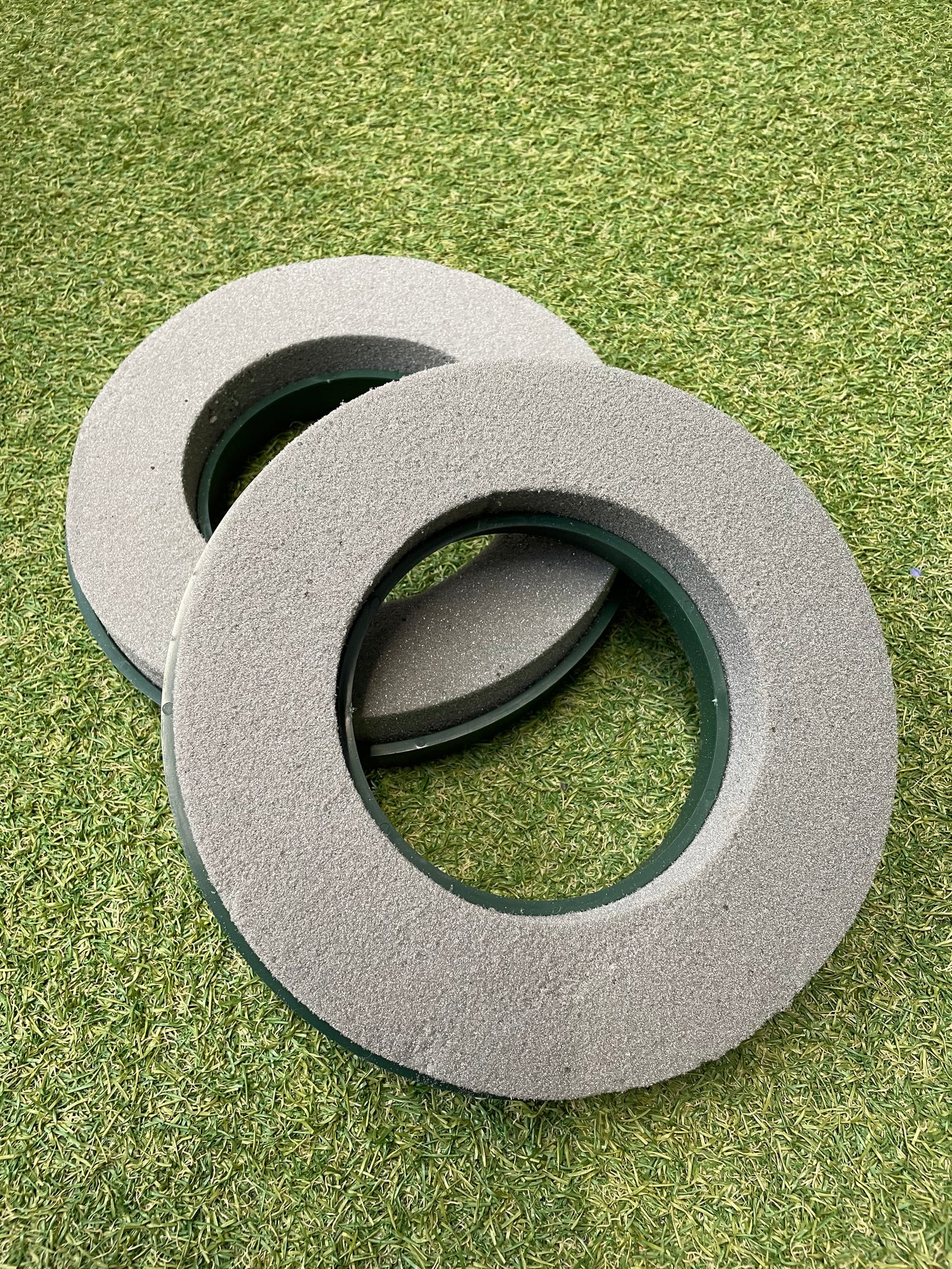 10inch PLASTIC BACKED DRY FOAM RINGS PK2