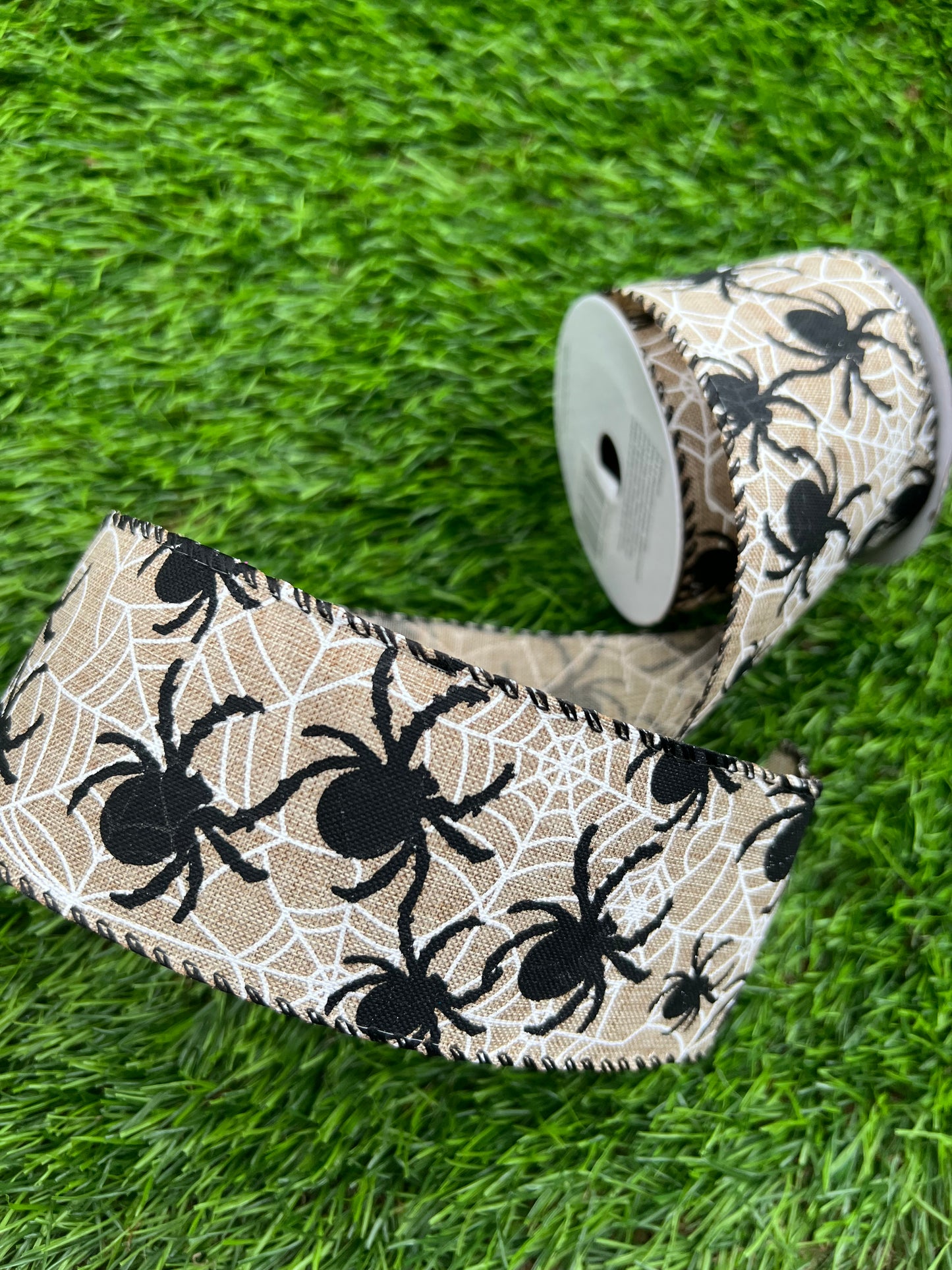 LINEN SPIDER RIBBON NATURAL 2.7metre