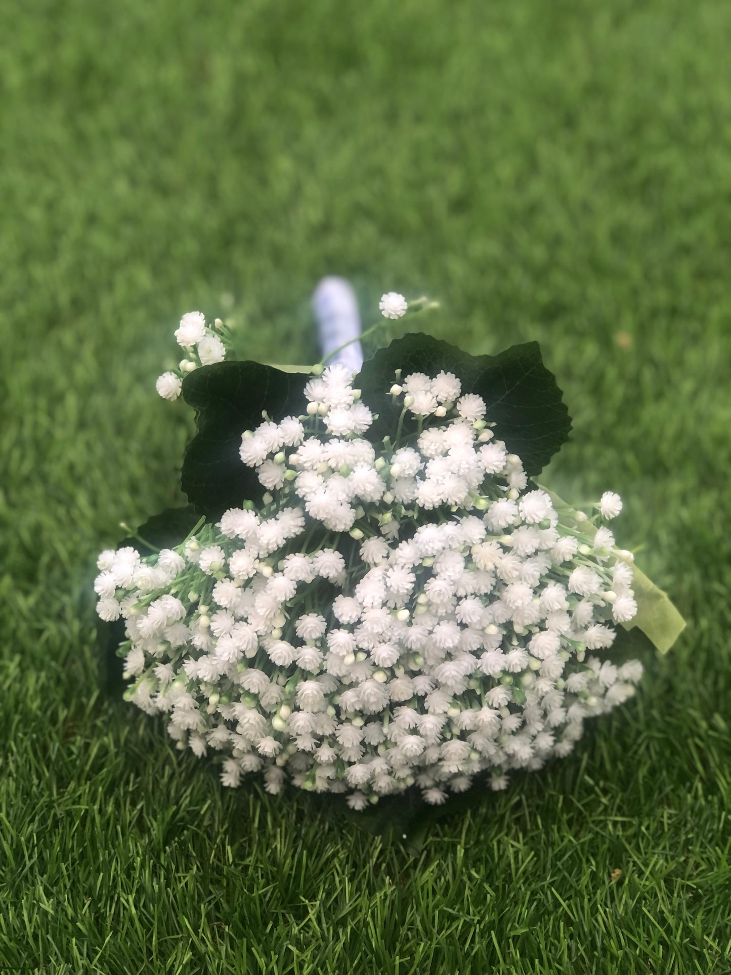 WRAPPED GYPSOPHILA BUNCH WITH FOLIAGE