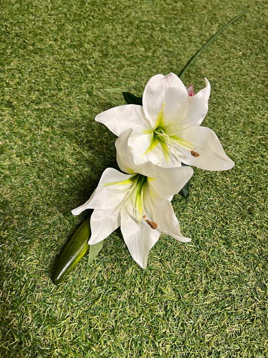 DOUBLE TIGER LILY STEM IVORY