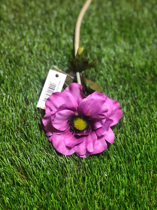 37cm SINGLE ANEMONE PURPLE